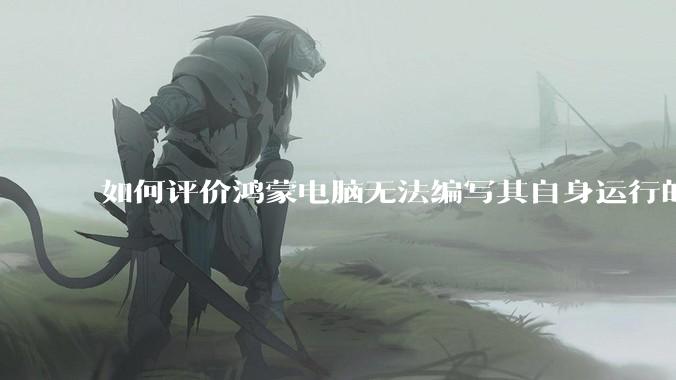 如何评价鸿蒙电脑无法编写其自身运行的程序？